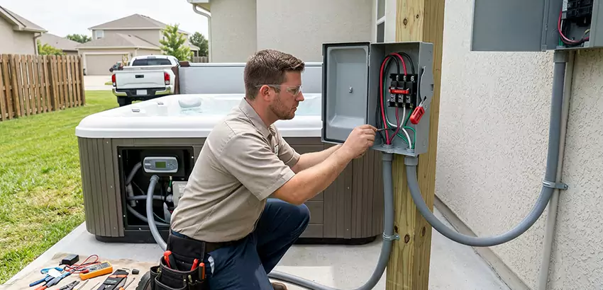 Outdoor Hot Tub Electrical Installation in Montgomery